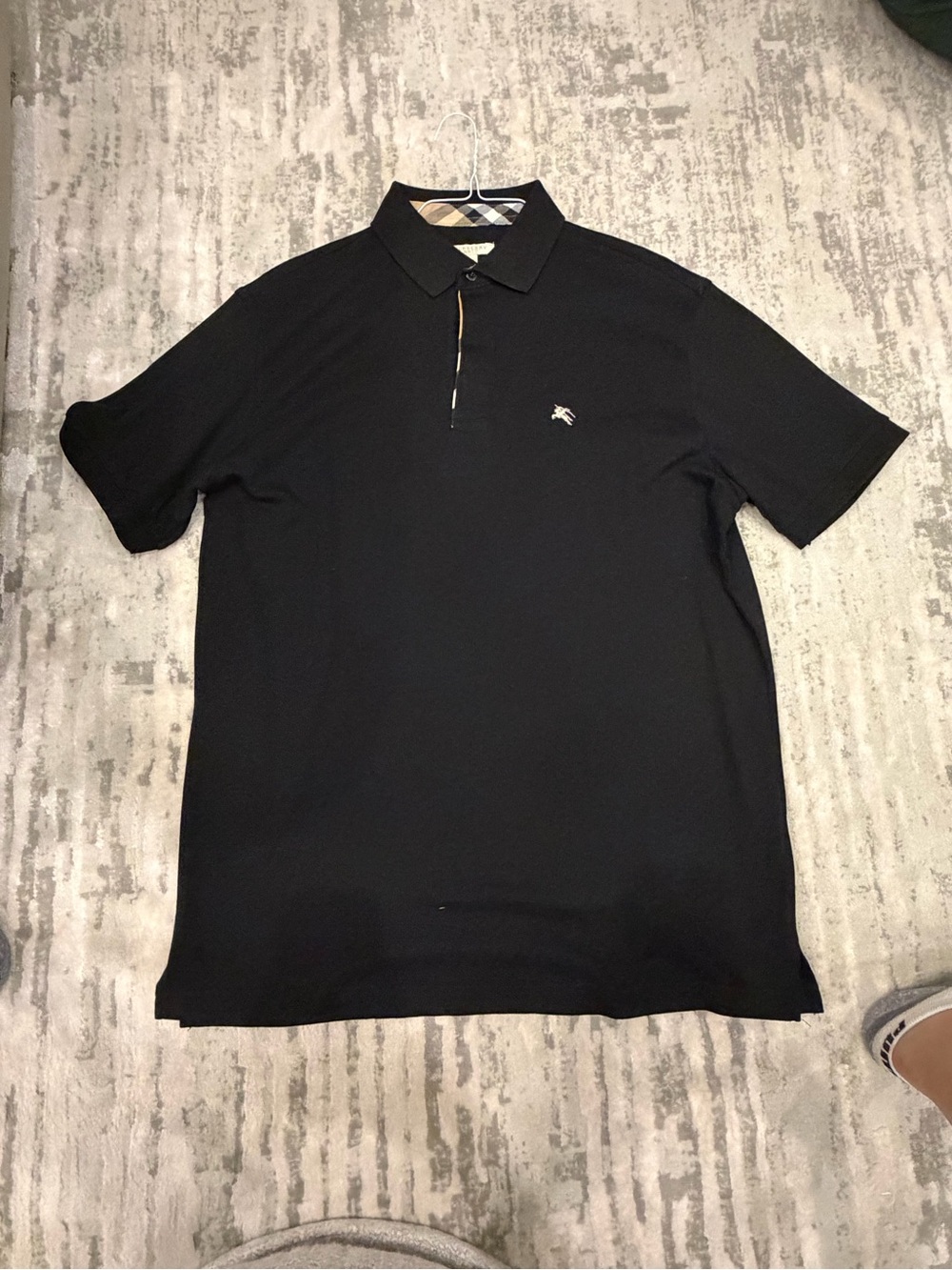 New Men’s Black Polo Shirt with Signature Horse Logo
